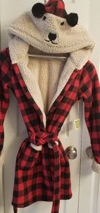 Buffalo plaid robe